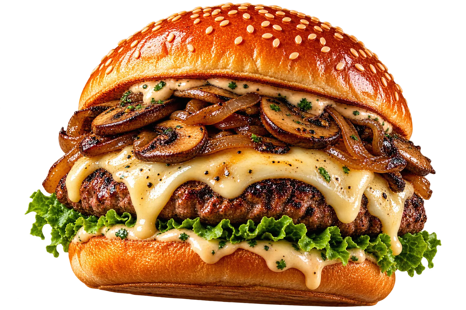 Mushroom Melt burger